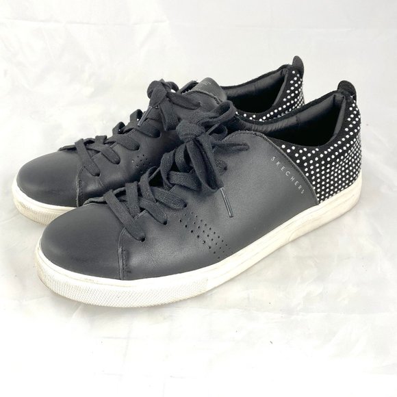 skechers black rhinestone sneakers